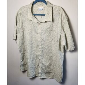 Columbia Men's Button Up Shirt XXL Camping Print Short Sleeve Casual Outdoors...